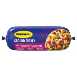 Butterball All Natural Fresh Ground Turkey, Italian Style, 16oz, 1 Roll