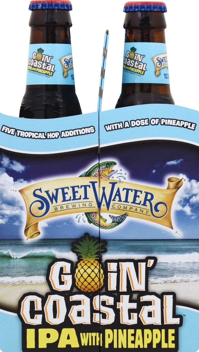 slide 3 of 4, SweetWater Brewing Company Goin Coastal Pineapple IPA Beer, 6 ct; 12 oz