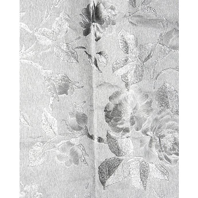 slide 4 of 4, India Ink Etched Rose Shower Curtain - Grey, 1 ct