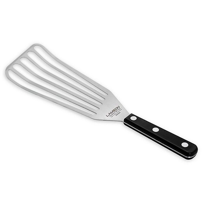 slide 1 of 1, Lamson Right-Hand Jumbo Chef’s Slotted Turner - Black, 4 in x 9 in