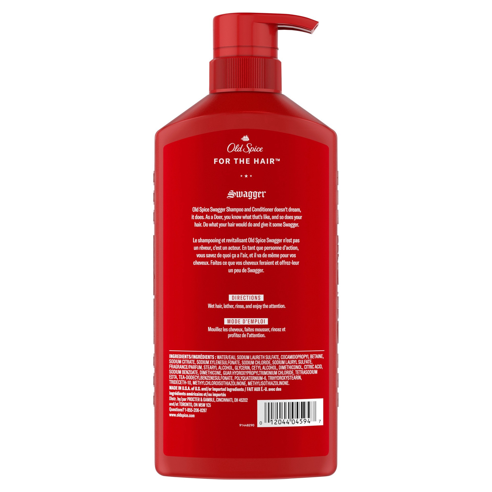 slide 6 of 8, Old Spice Swagger 2in1 Shampoo and Conditioner for Men, 22 fl oz, 21.90 fl oz