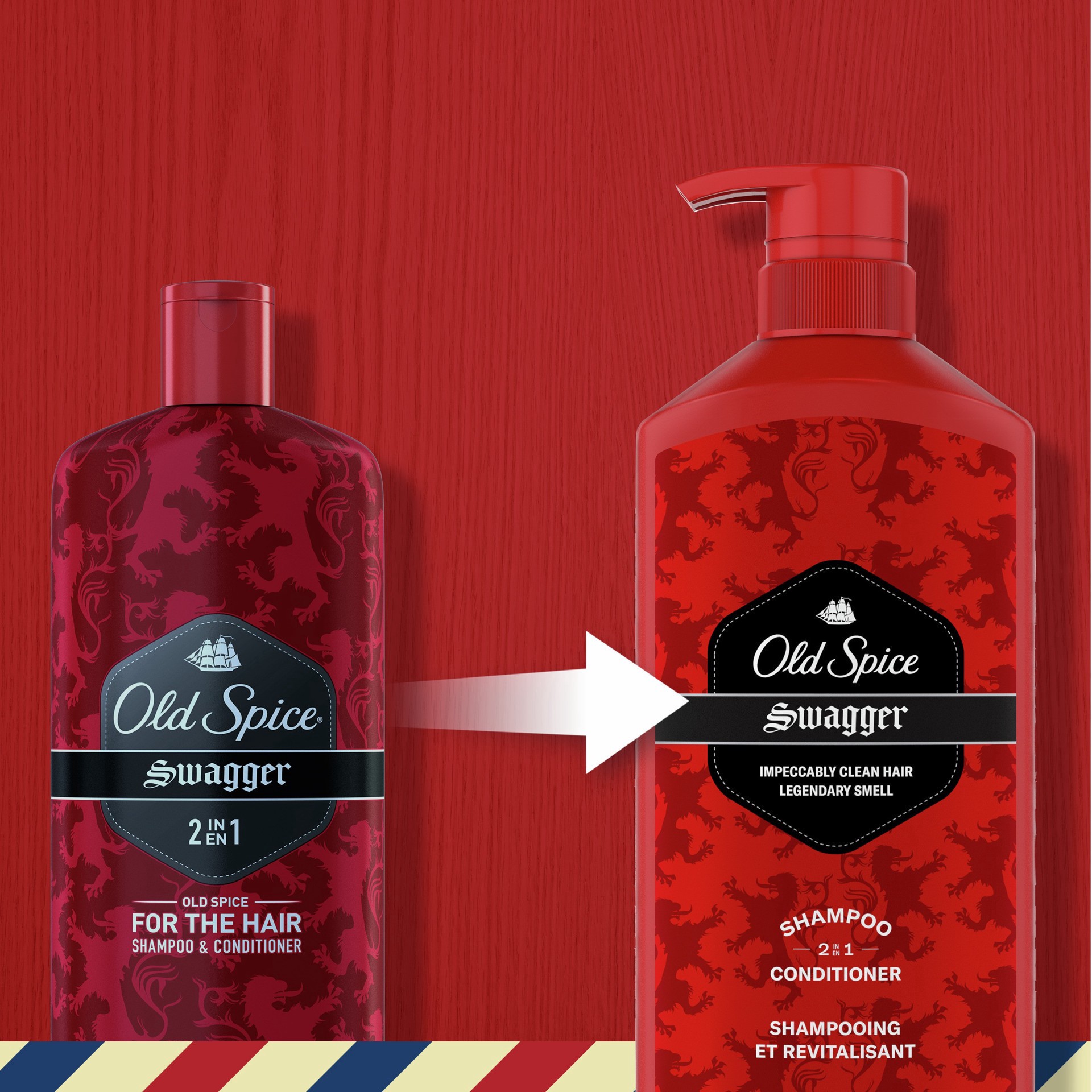 slide 4 of 8, Old Spice Swagger 2in1 Shampoo and Conditioner for Men, 22 fl oz, 21.90 fl oz