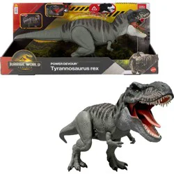 Jurassic World Rebirth Power Devour Tyrannosaurus Rex Dinosaur Figure, Constant Chomp Lights & Sound