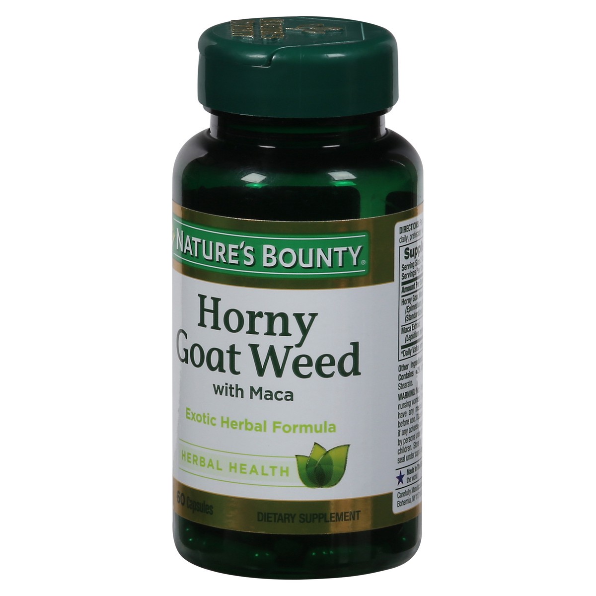 slide 3 of 9, Nature's Bounty Horny Goat Weed With Maca Capsules, 60 ct