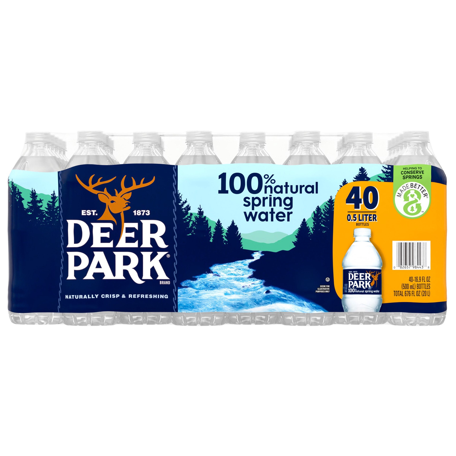 slide 1 of 1, Deer Park Natural Spring Water, 16.9 fl oz, 40 count, 