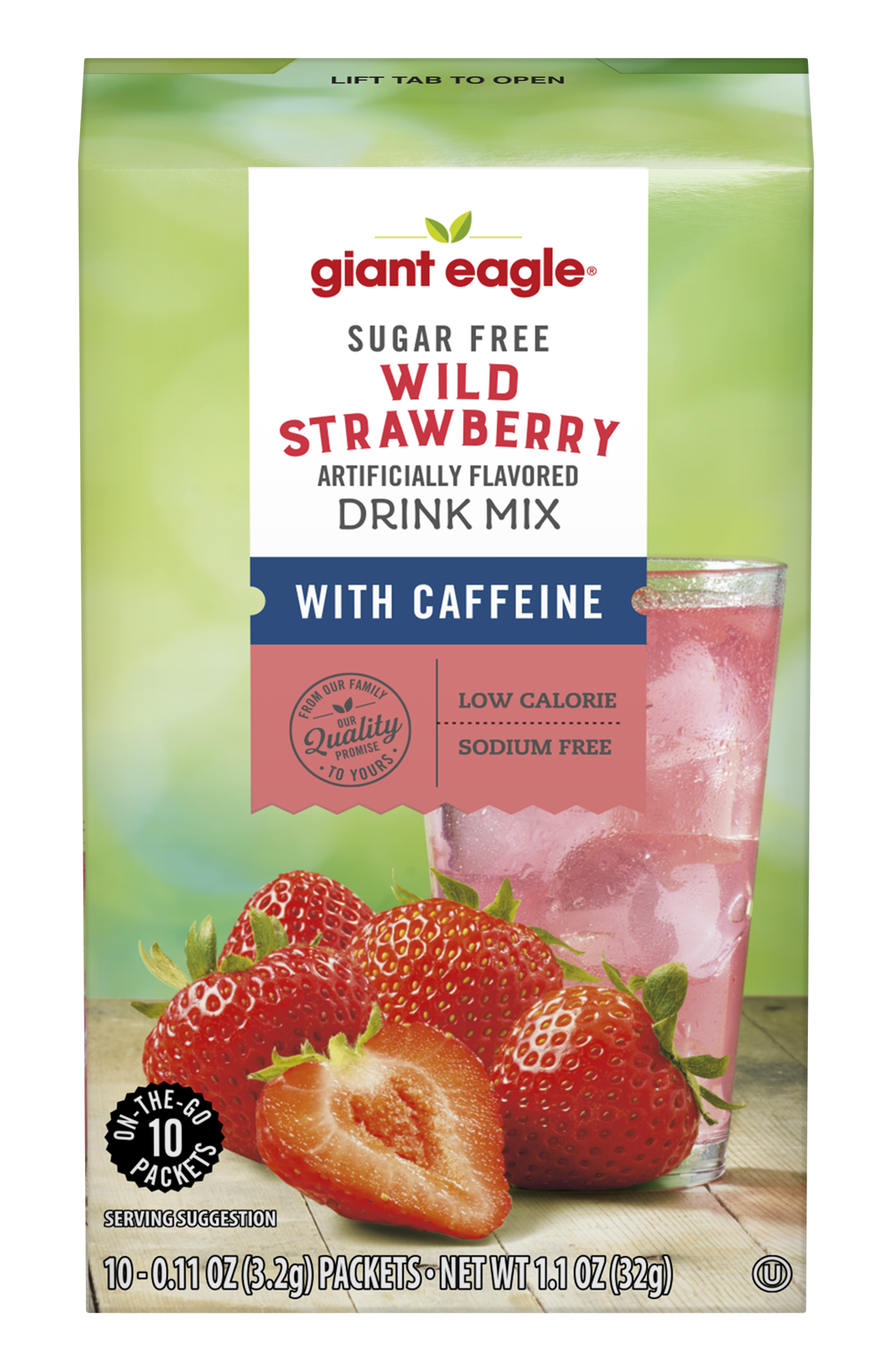 slide 1 of 1, Giant Eagle Wild Strawberry Sugar Free Drink Mix - 10 oz, 10 oz