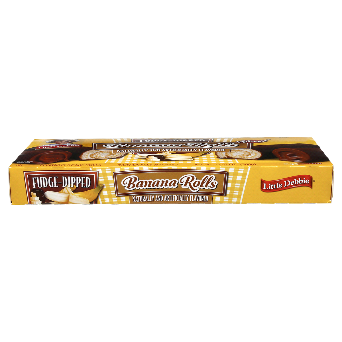 slide 7 of 7, Little Debbie Fudge-Dipped Banana Rolls, 6 ct; 12.67 oz