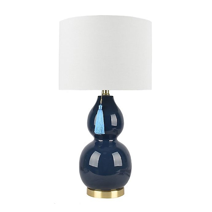 slide 3 of 6, One Kings Lane Open House Corrine Table Lamp - Indigo, 1 ct