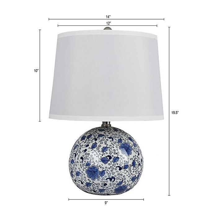 slide 3 of 3, One Kings Lane Open House Winnie Table Lamp - Blue/White, 1 ct