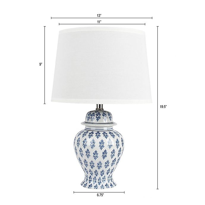 slide 2 of 4, One Kings Lane Open House Ginny Table Lamp - Blue/White, 1 ct