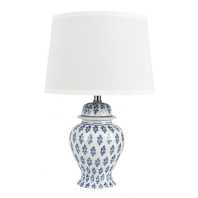 slide 3 of 4, One Kings Lane Open House Ginny Table Lamp - Blue/White, 1 ct