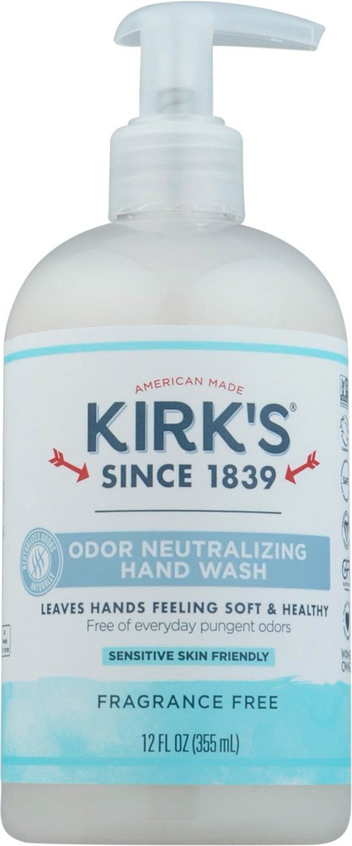 slide 1 of 13, Kirk's Fragrance Free Odor Neutralizing Hand Wash 12 fl oz, 12 fl oz