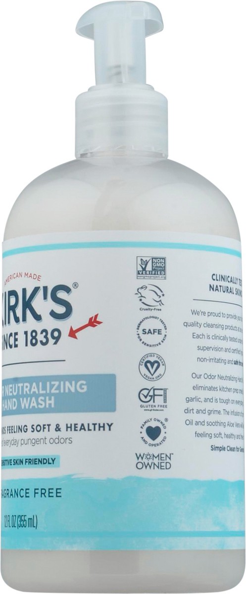 slide 2 of 13, Kirk's Fragrance Free Odor Neutralizing Hand Wash 12 fl oz, 12 fl oz