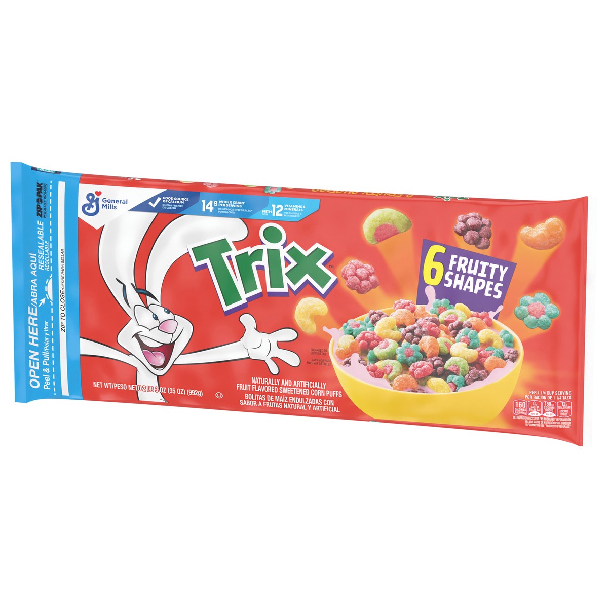 slide 6 of 14, Trix, Cereal, Fruit Flavored Corn Puffs, 35 oz, 35 oz