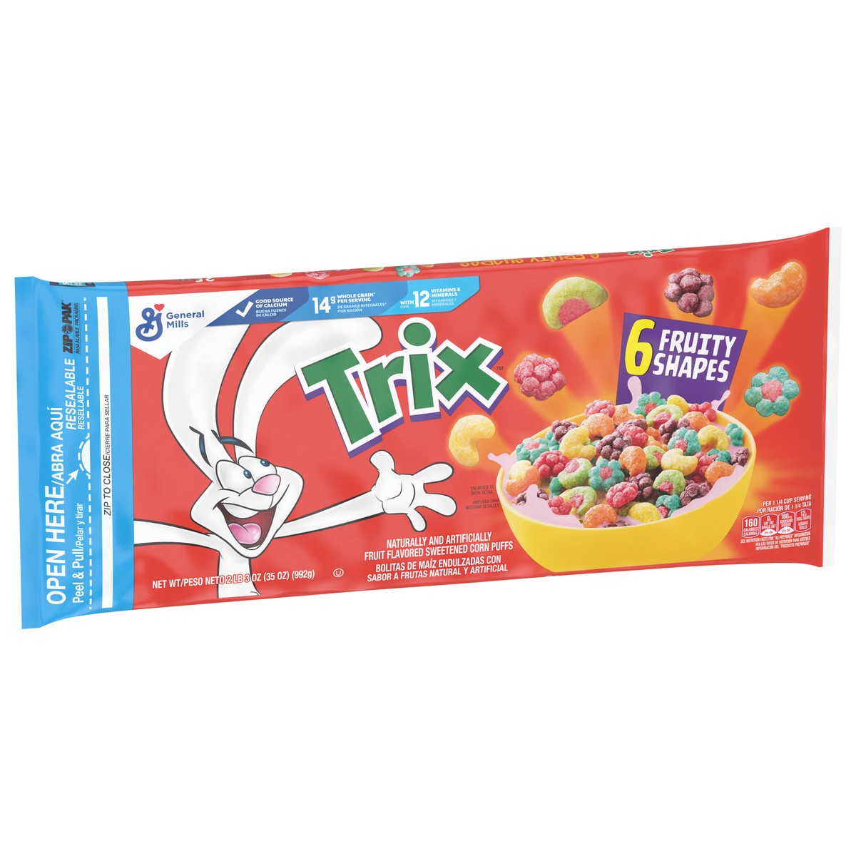 slide 7 of 14, Trix, Cereal, Fruit Flavored Corn Puffs, 35 oz, 35 oz