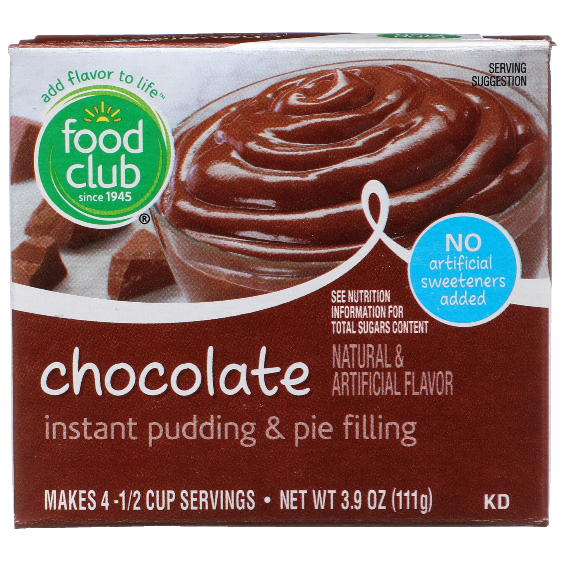 slide 1 of 6, Food Club Instant Pudding & Pie Filling Chocolate, 3.9 oz