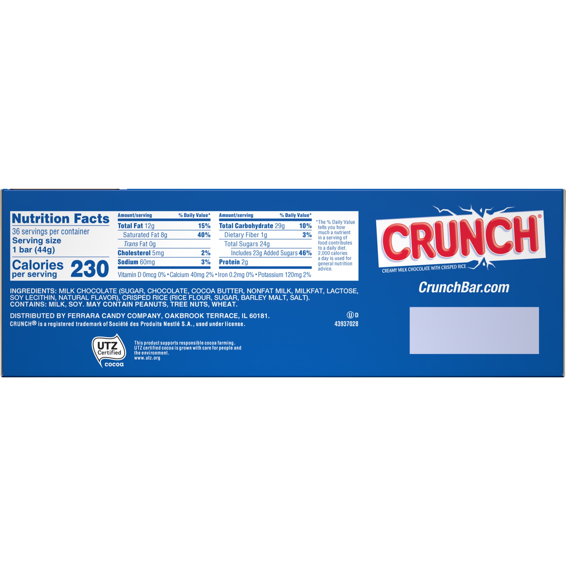 slide 6 of 8, Nestlé Crunch Bar, 36 ct; 1.55 oz