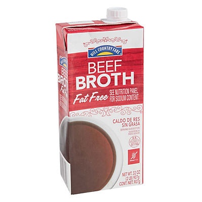 slide 1 of 1, Hill Country Fare Beef Broth, 32 oz