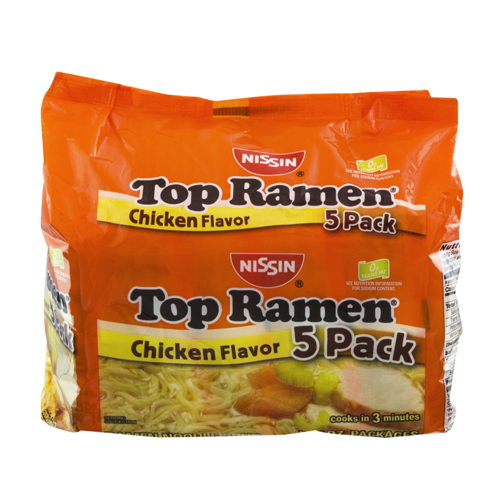 slide 1 of 5, Nissin Soup, Ramen Noodle, Chicken Flavor, 5 Pack, 5 ct