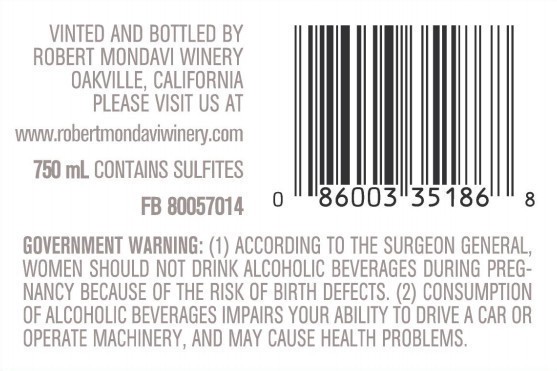 slide 9 of 9, Robert Mondavi Winery Napa Valley Sauvignon Blanc White Wine, 750 mL Bottle, 25.35 fl. oz