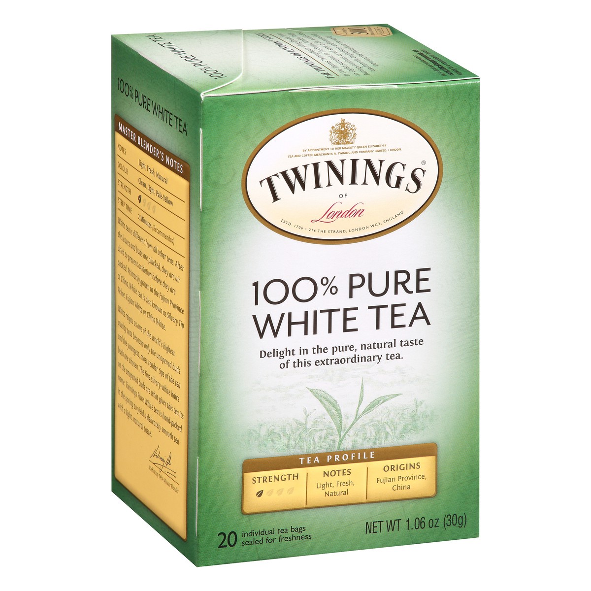 slide 7 of 9, Twinings Pure White Tea 20 Tea Bags, 20 ct