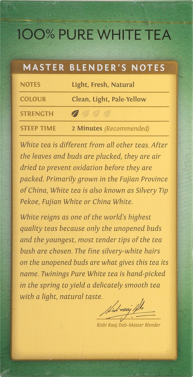 slide 6 of 9, Twinings Pure White Tea 20 Tea Bags, 20 ct