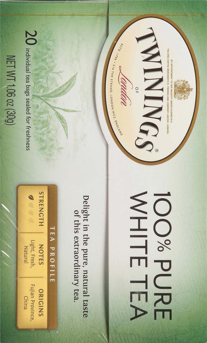 slide 3 of 9, Twinings Pure White Tea 20 Tea Bags, 20 ct