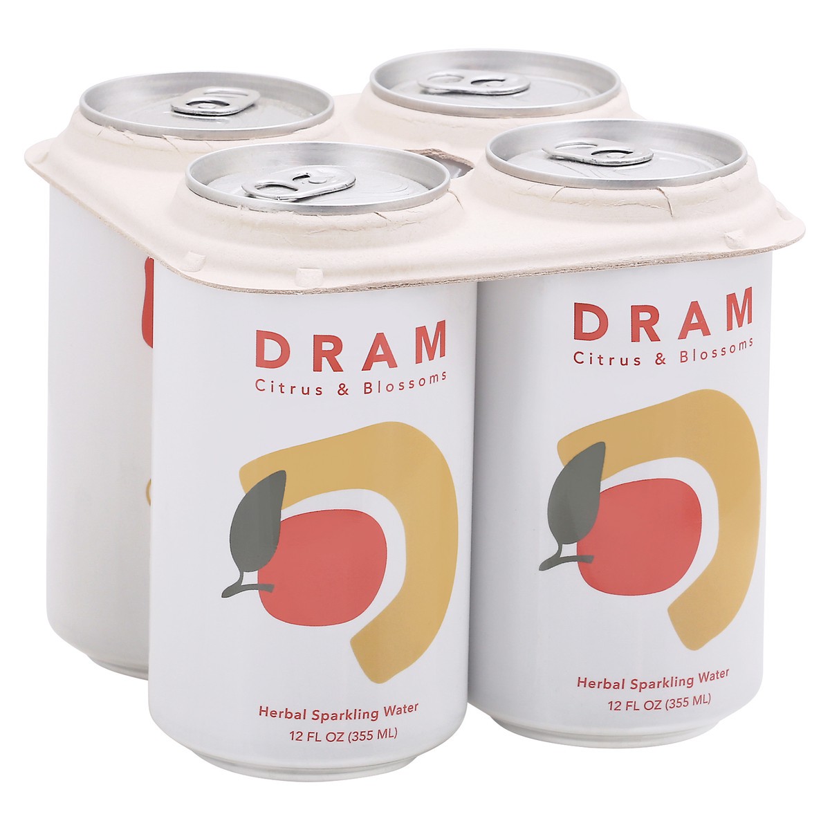 slide 6 of 13, Dram Apothecary Citrus & Blossoms Herbal Sparkling Water - 4 ct, 4 ct