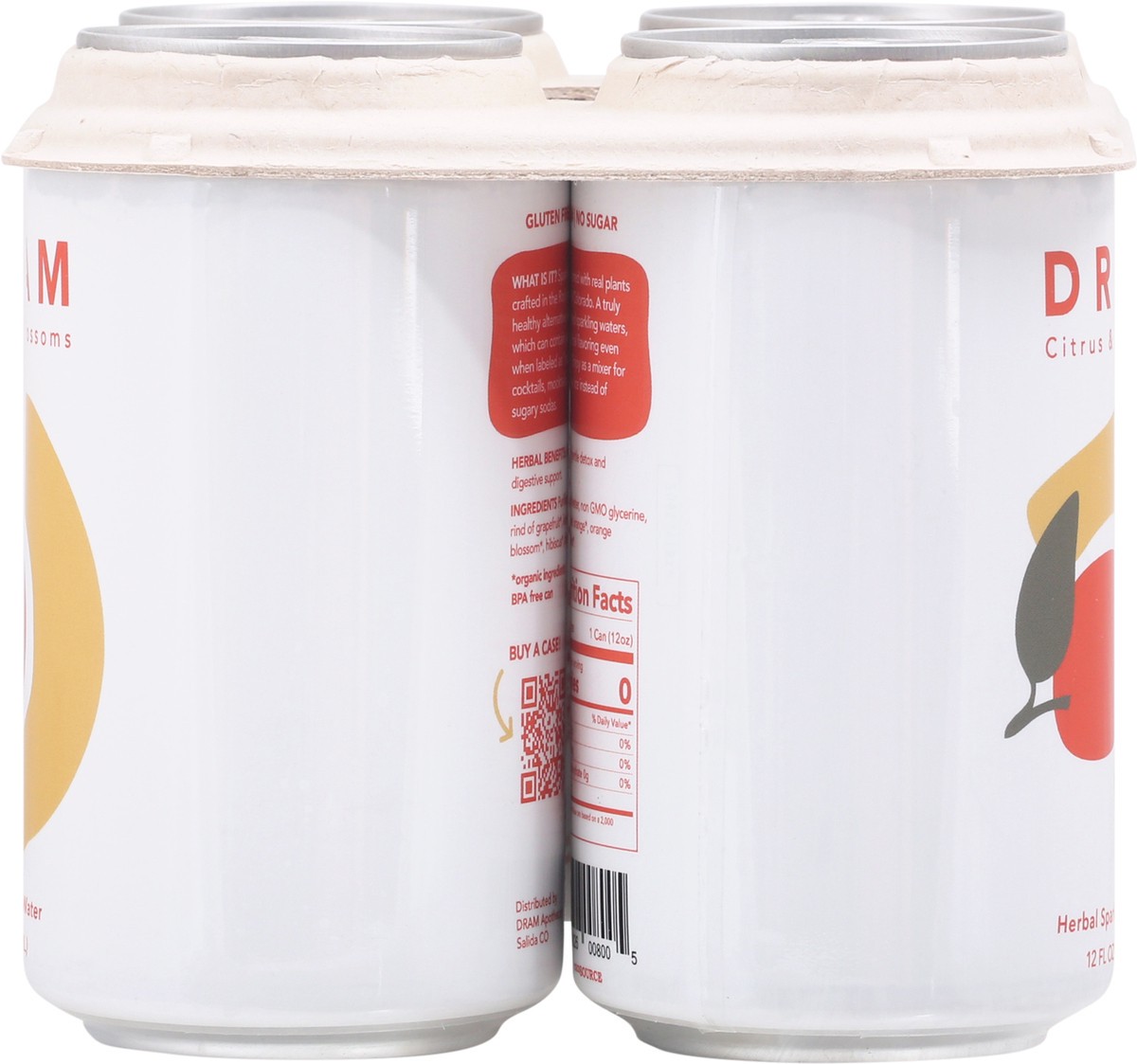 slide 12 of 13, Dram Apothecary Citrus & Blossoms Herbal Sparkling Water - 4 ct, 4 ct