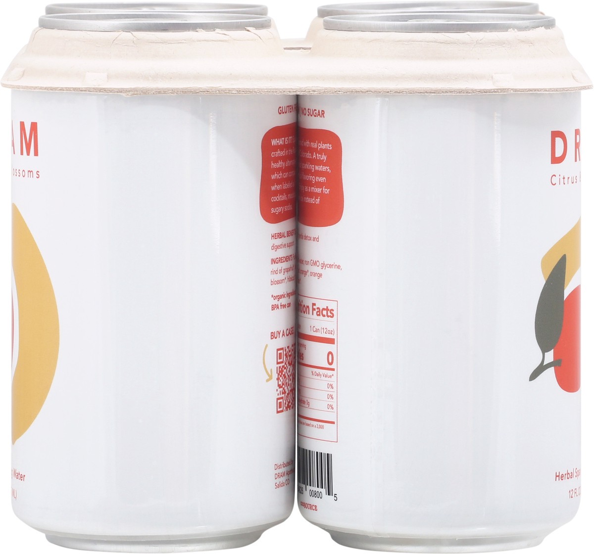 slide 7 of 13, Dram Apothecary Citrus & Blossoms Herbal Sparkling Water - 4 ct, 4 ct