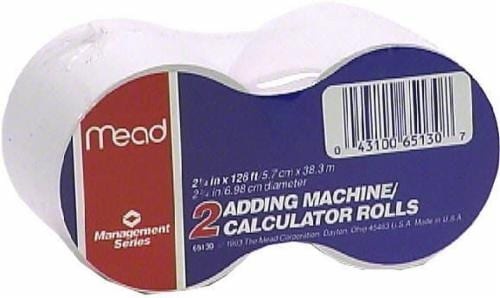 slide 1 of 1, Mead Management Series Adding Machine/Calculator Rolls, 2 ct