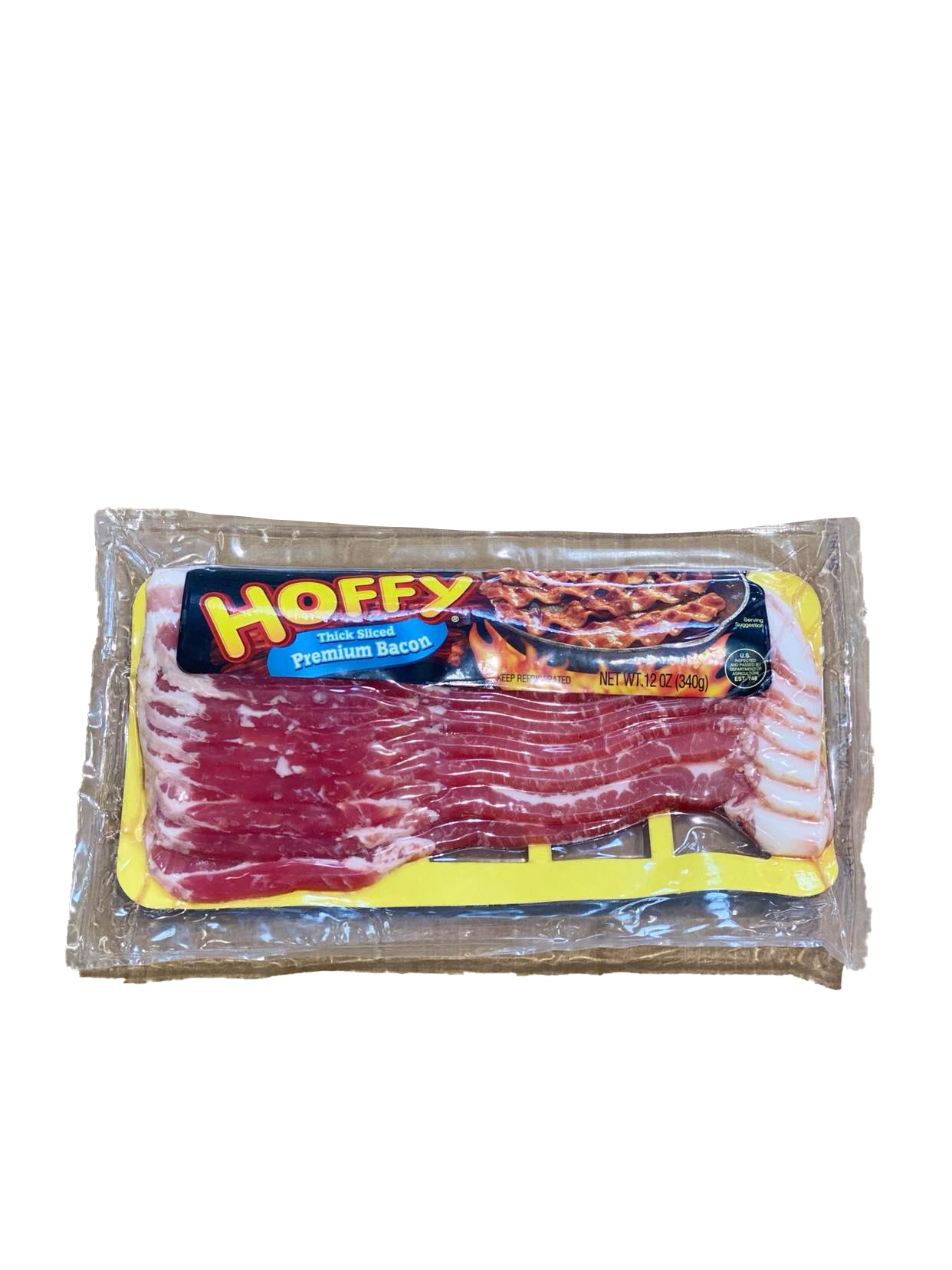 slide 1 of 1, Hoffy Hoffman Premium Thick Sliced Bacon, 12 oz