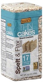 slide 1 of 2, Suzie's Spelt & Flax Puff Thin Cakes Snack Crackers, 5.5 oz