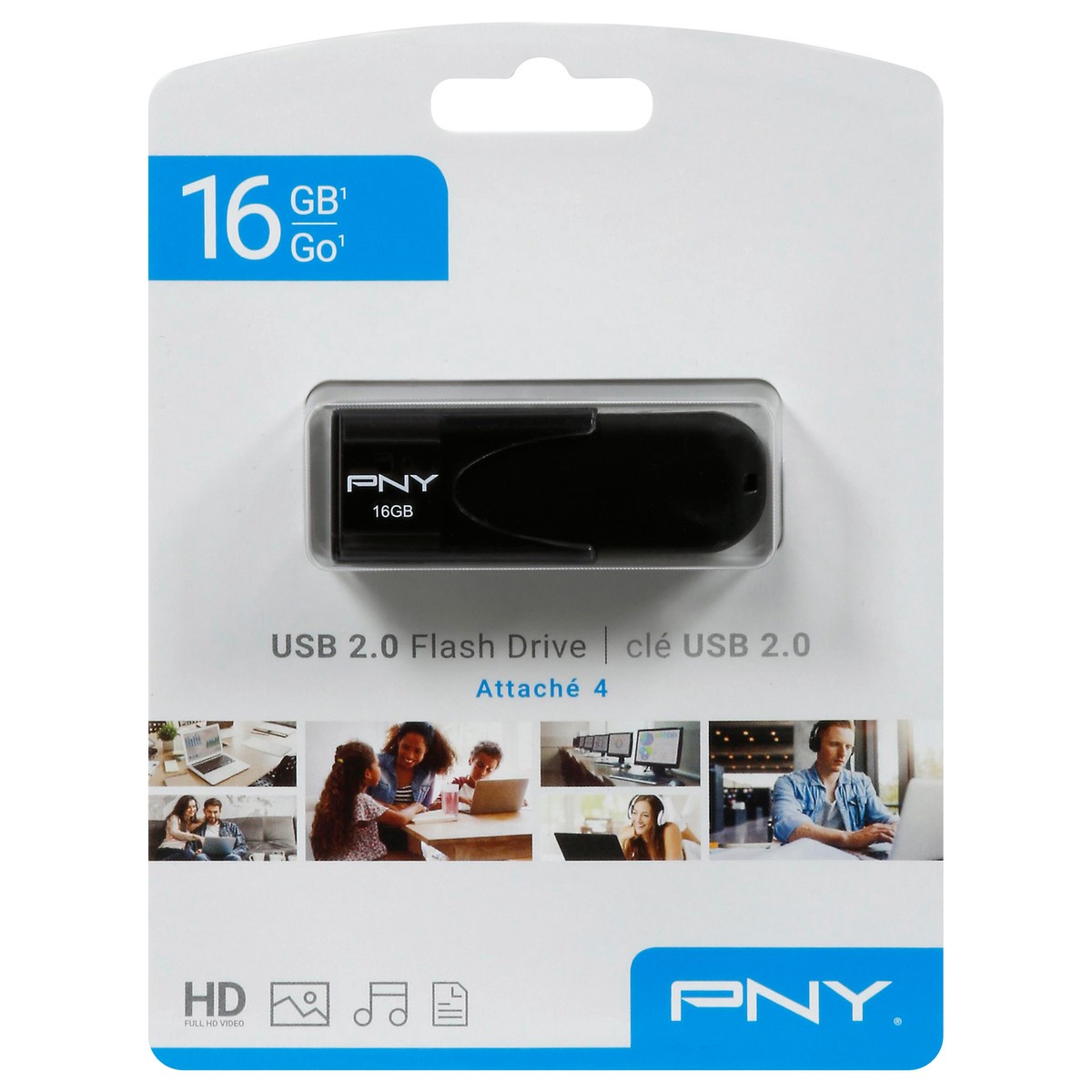slide 1 of 10, PNY 16 GB USB 2.0 Flash Drive 1 ea, 1 ct