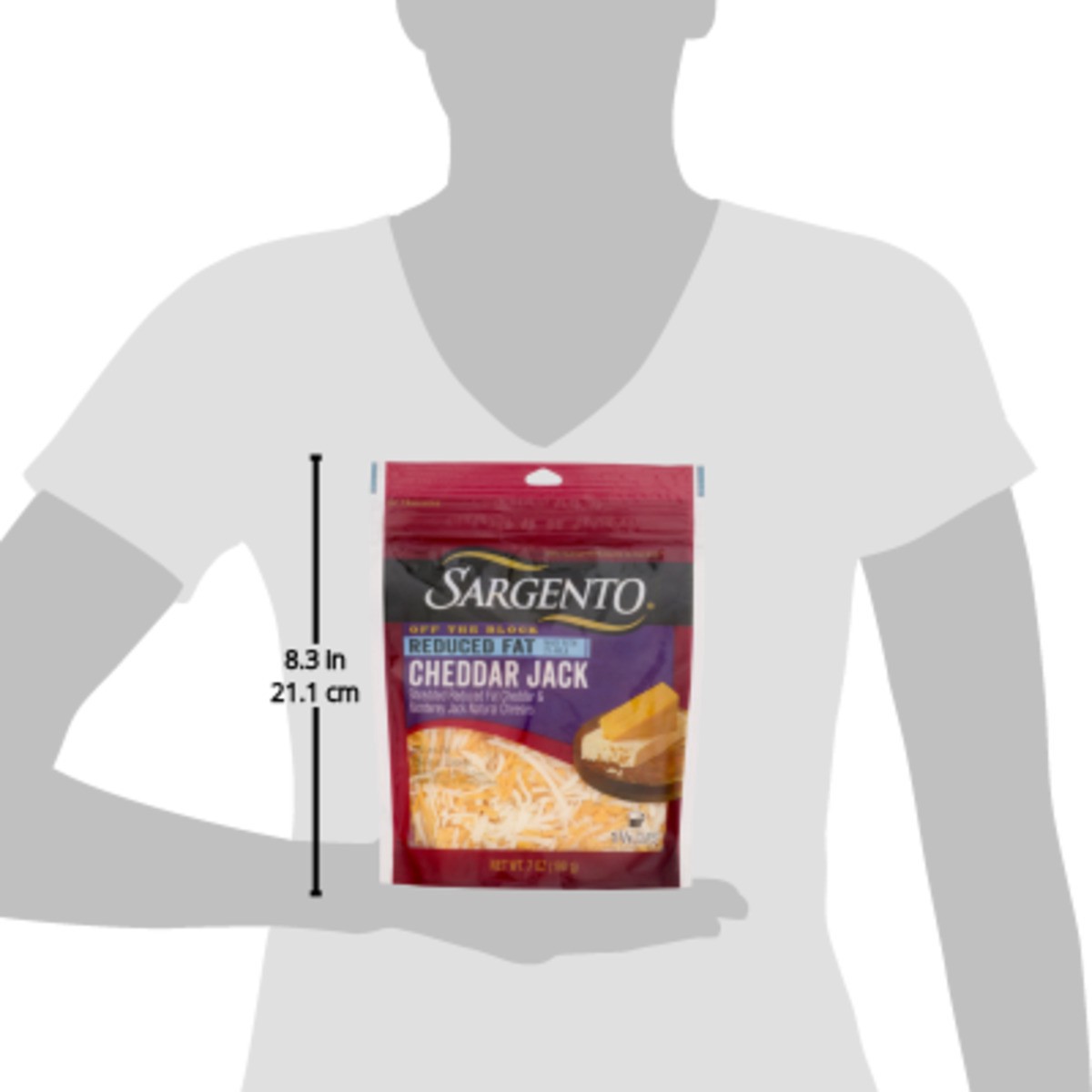 slide 3 of 9, Sargento Shredded Reduced Fat Cheddar Jack Natural Cheese, 7 oz., 7 oz