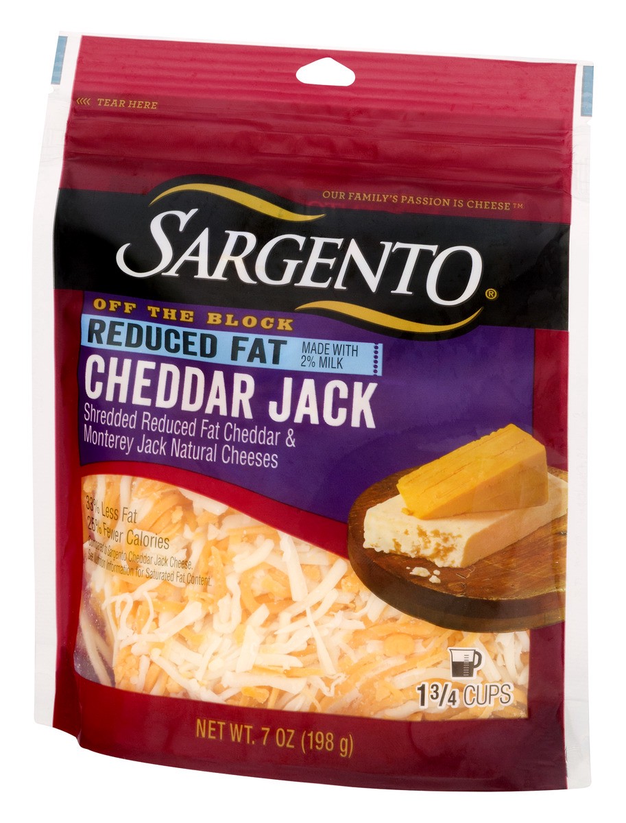 slide 6 of 9, Sargento Shredded Reduced Fat Cheddar Jack Natural Cheese, 7 oz., 7 oz