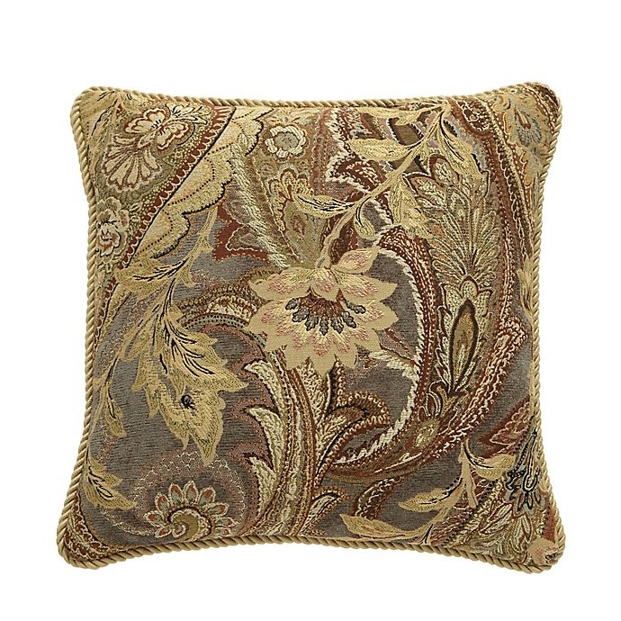 slide 1 of 1, Croscill Ashton Square Throw PIllow - Gold, 18 in