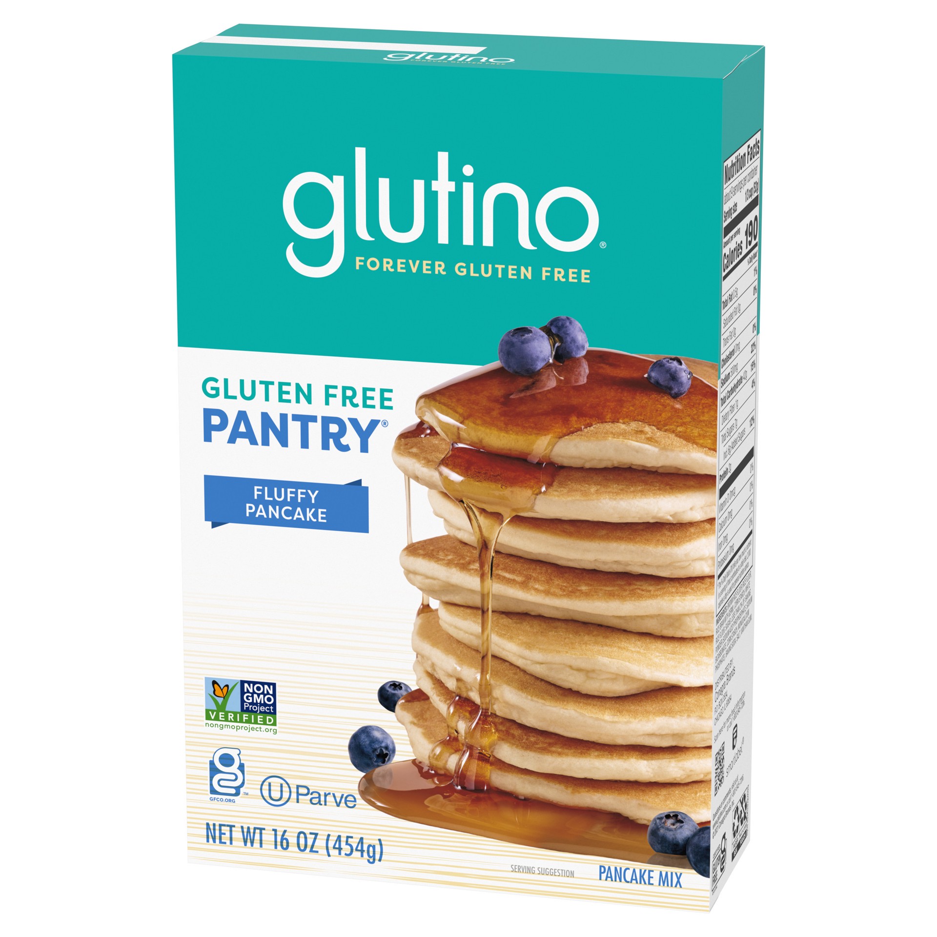 slide 2 of 5, Glutino Pantry Gluten Free Fluffy Pancake Mix 16 oz, 16 oz