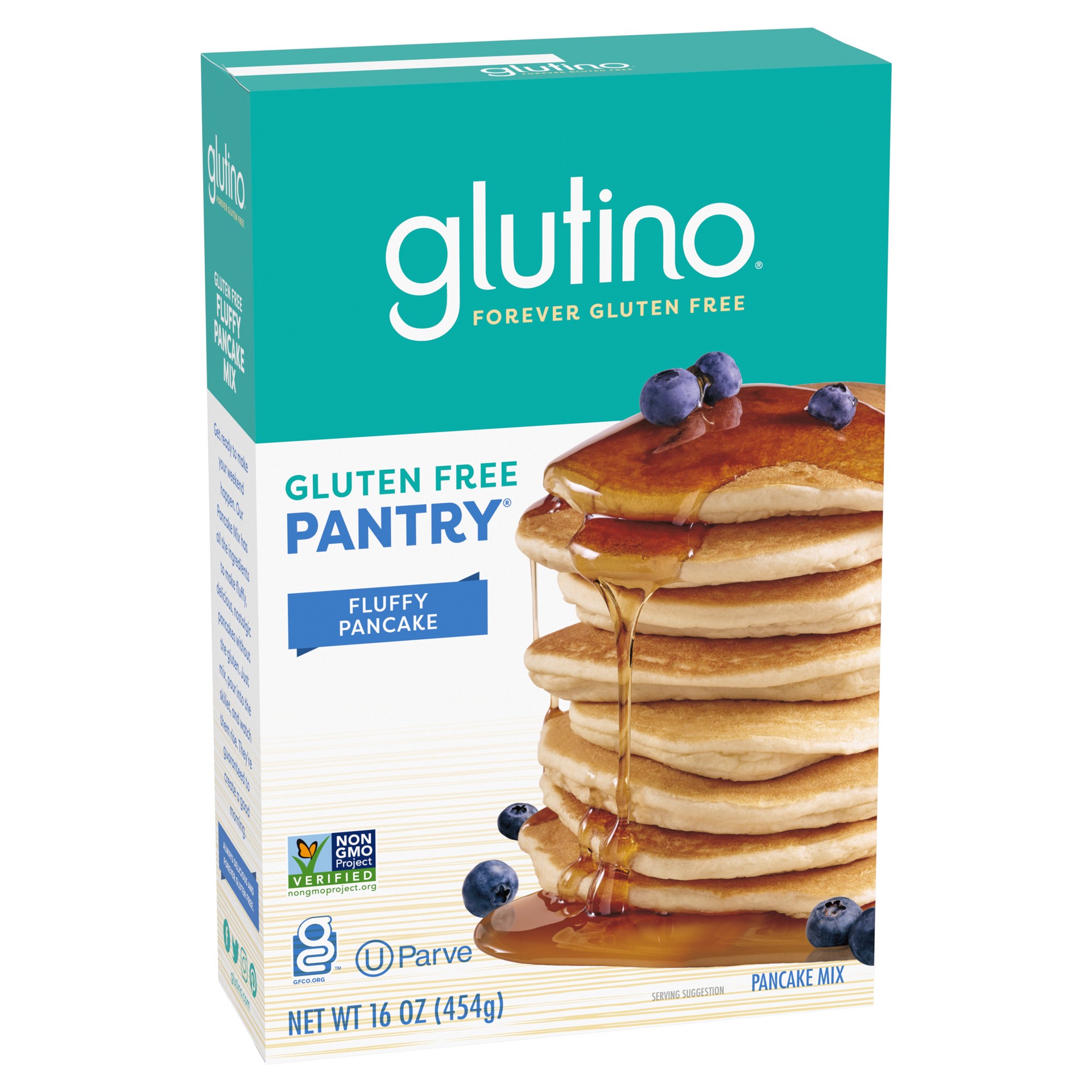 slide 4 of 5, Glutino Pantry Gluten Free Fluffy Pancake Mix 16 oz, 16 oz