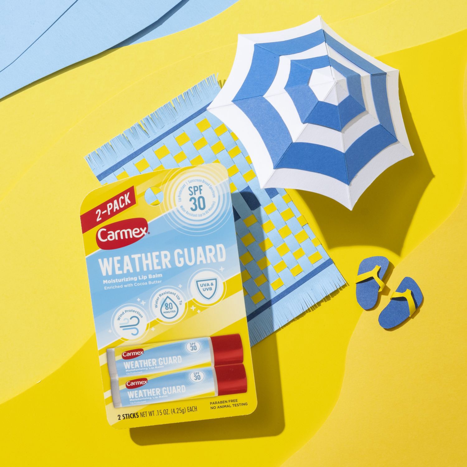 slide 3 of 5, Carmex Weather Guard Moisturizing Lip Balm 2 - 0.15 oz Sticks, 2 ct