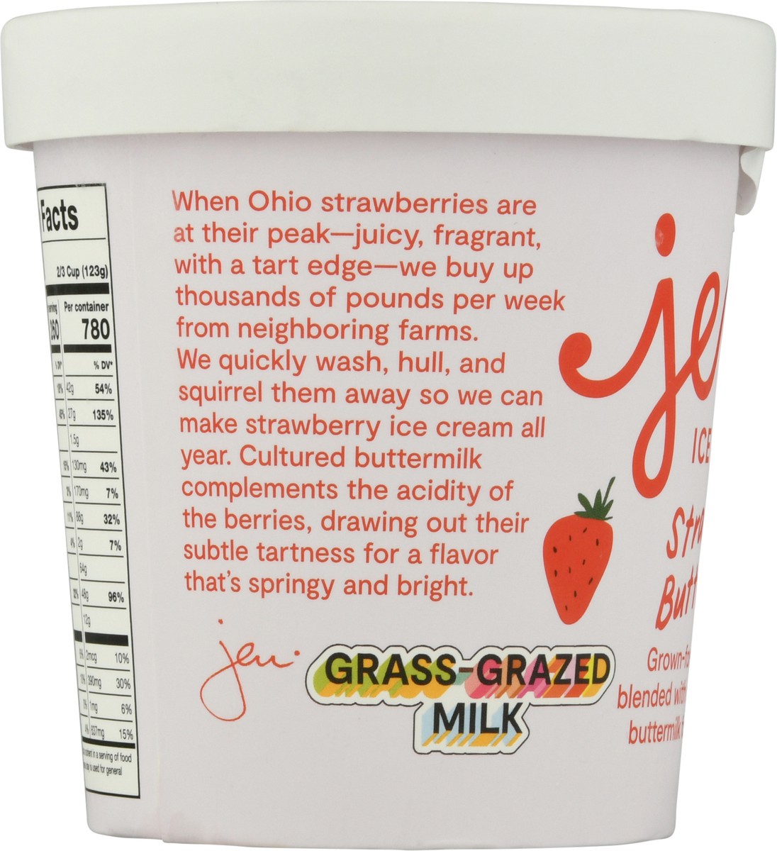 slide 3 of 12, Jeni's Strawberry Buttermilk Ice Cream 1 pt, 1 pint