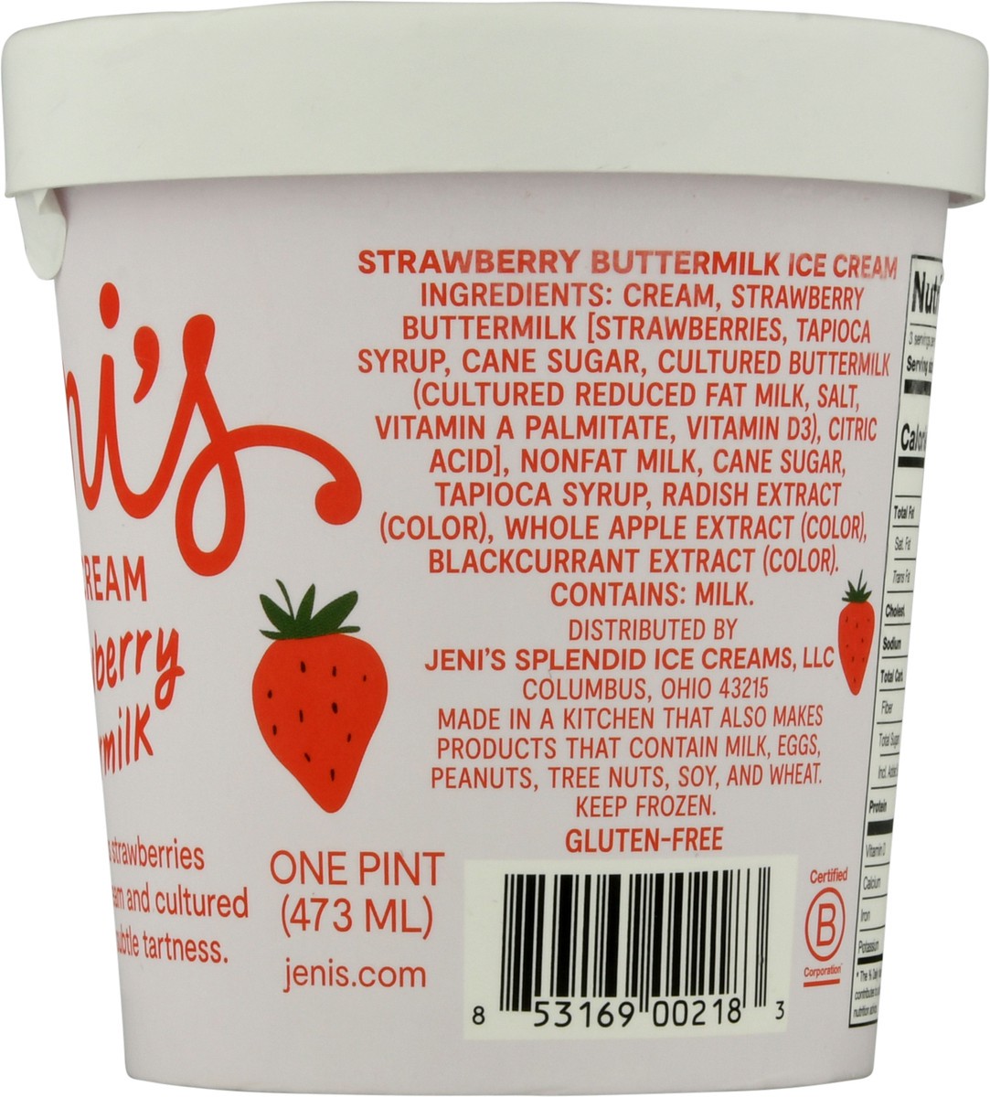 slide 6 of 12, Jeni's Strawberry Buttermilk Ice Cream 1 pt, 1 pint