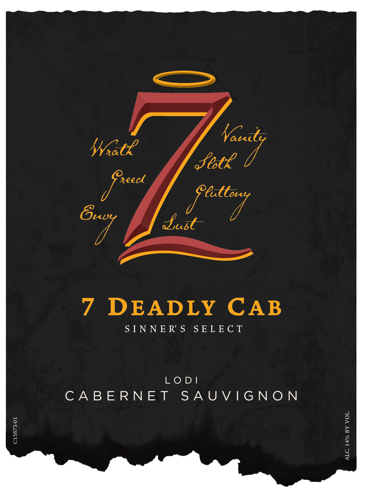 slide 2 of 5, 7 Deadly Cabernet Sauvignon Red Wine, 750 ml