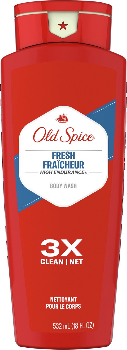 slide 2 of 3, Old Spice High Endurance Body Wash for Men, Fresh Scent, 18 FL OZ (532 mL), 18 fl oz