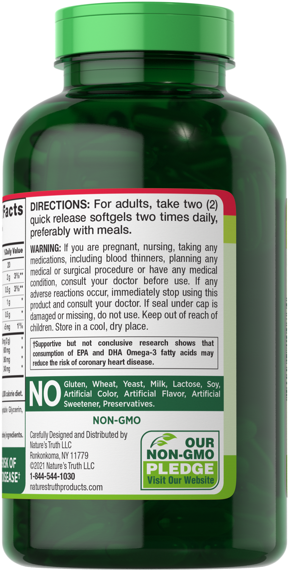 slide 3 of 4, Nature's Truth Natural Lemon Flavor Fish Oil 2,000 mg, 250 ct