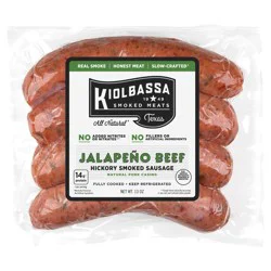 Kiolbassa Jalapeño Beef Fully Cooked Hickory Smoked Sausage
