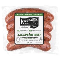 Kiolbassa Jalapeño Beef Fully Cooked Hickory Smoked Sausage