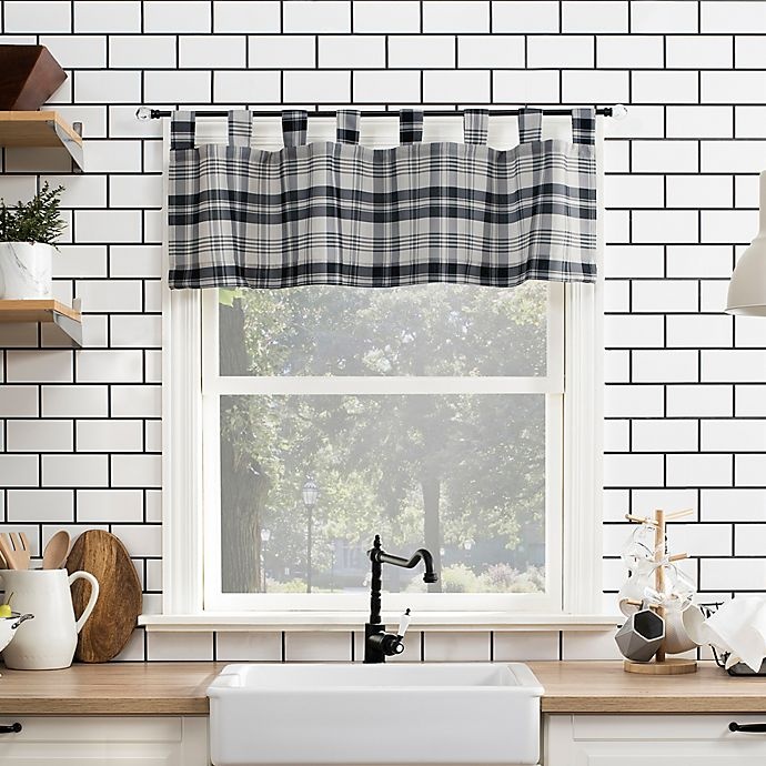 slide 1 of 5, No. 918 BlairTab Top Kitchen Window Valance - Coal, 1 ct