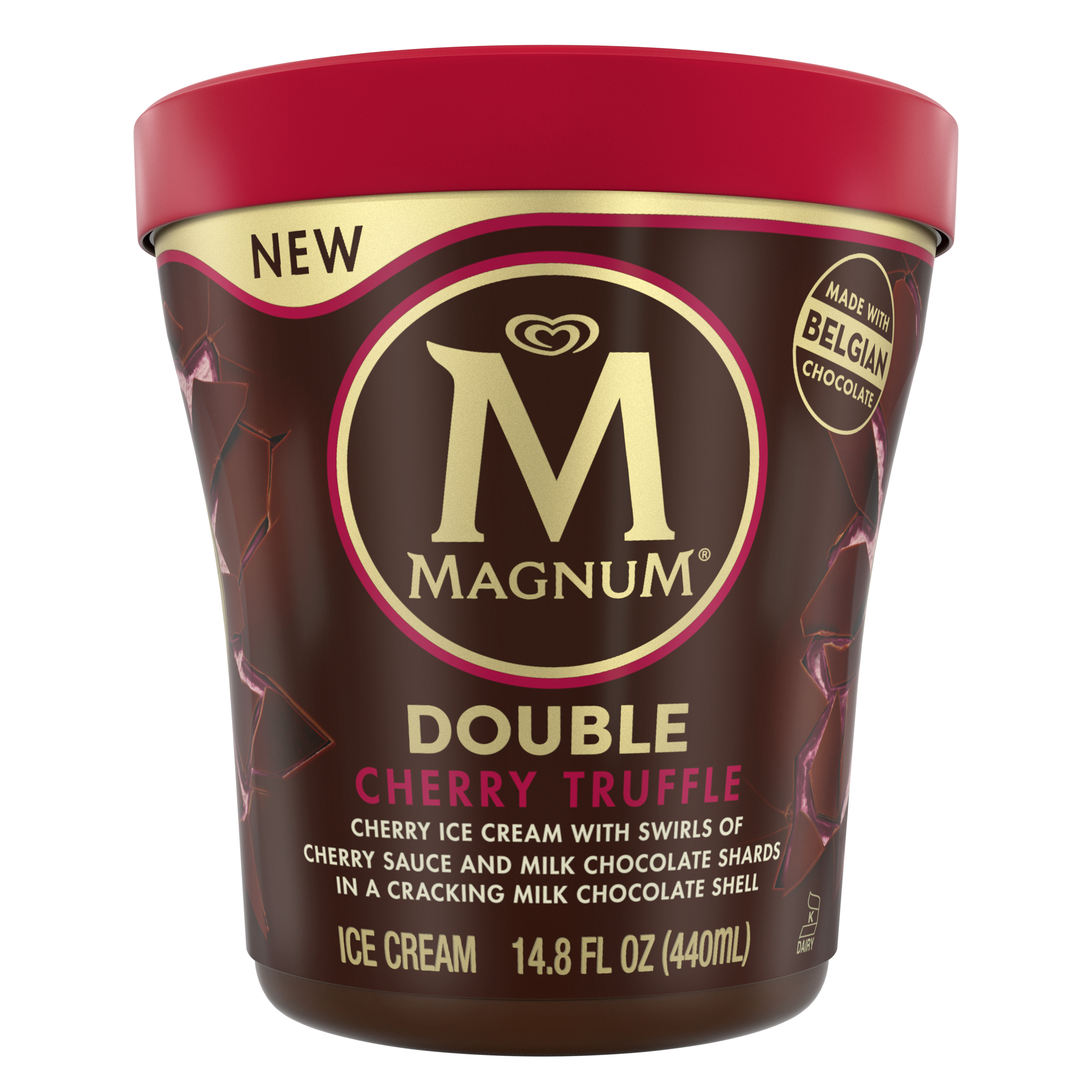 slide 4 of 4, Magnum Double Cherry Truffle Ice Cream, 14.8 oz