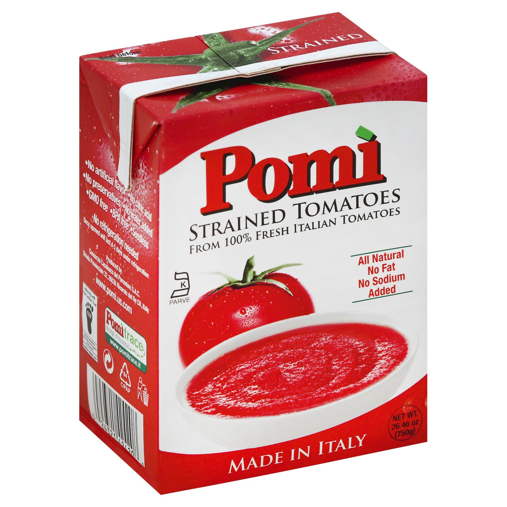 slide 1 of 4, Pomi Strained Tomatoes, 26.46 oz